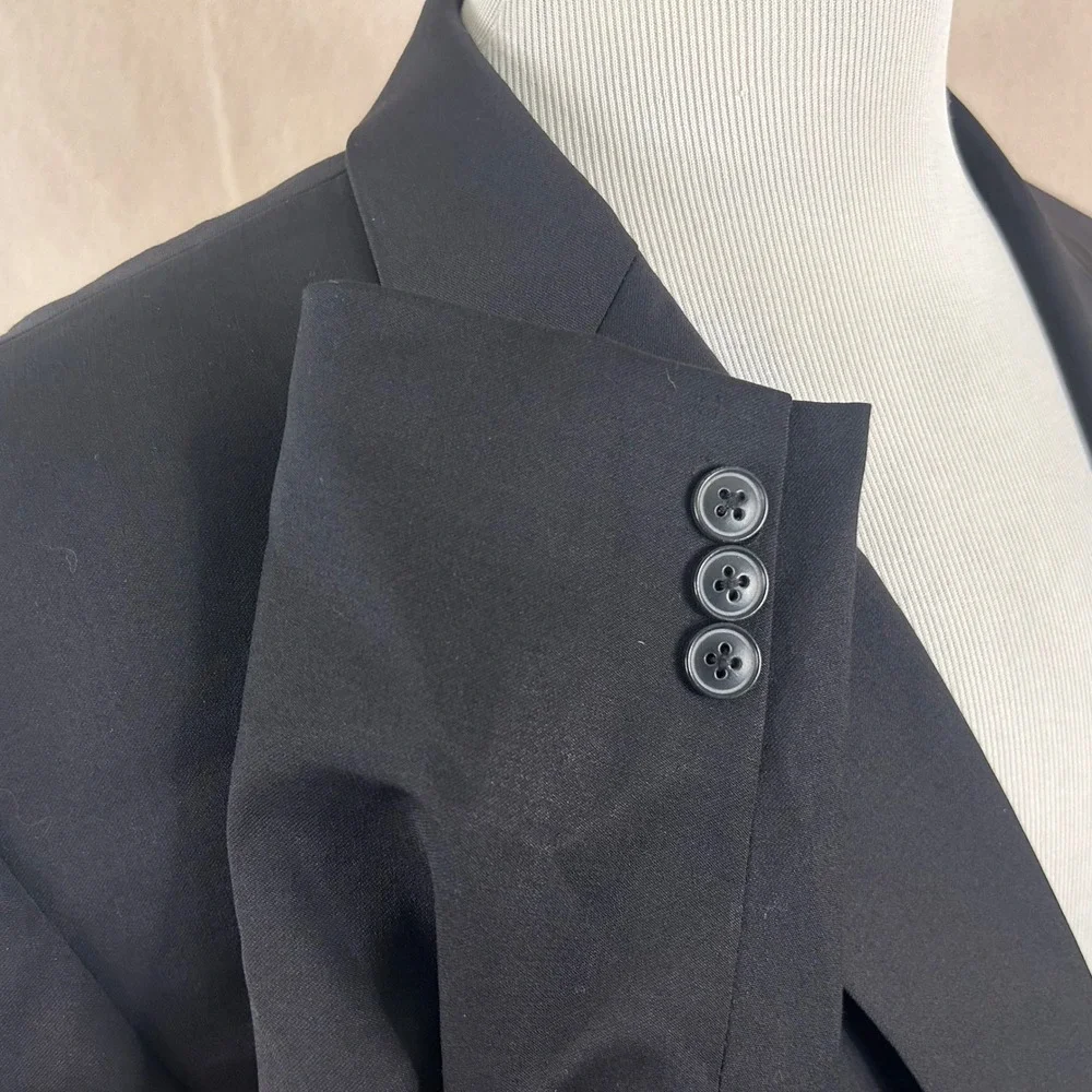 Joseph Abboud 54R Sport Coat Wool Blend Black Two Button Double Vented